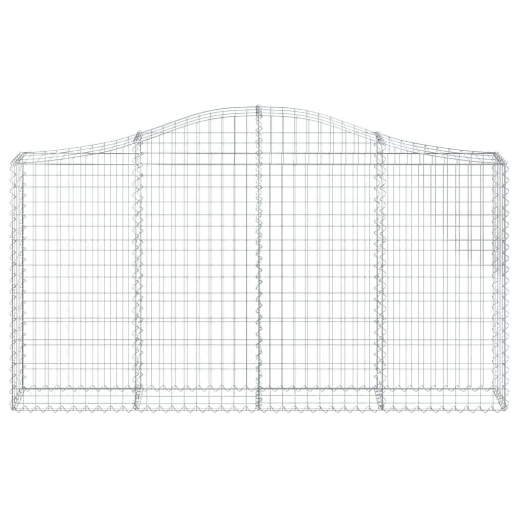 Arched Gabion Baskets 8 pcs 200x30x100/120 cm Galvanised Iron