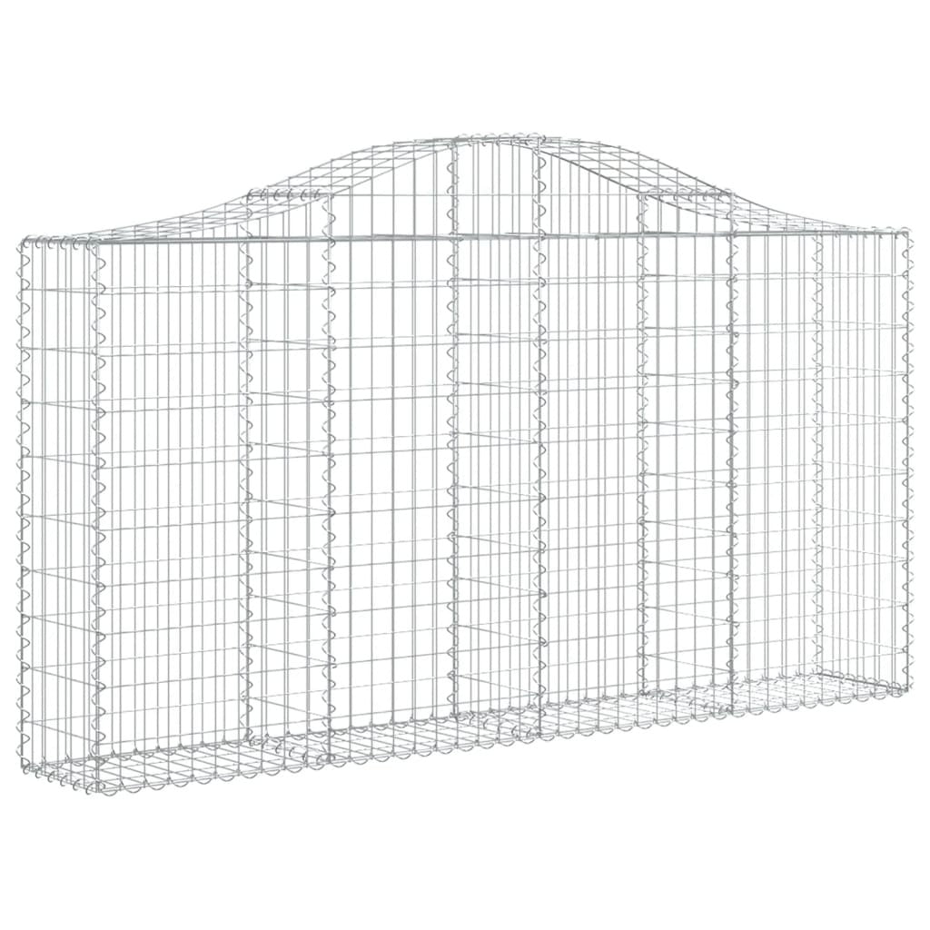 Arched Gabion Baskets 11 pcs 200x30x100/120 cm Galvanised Iron