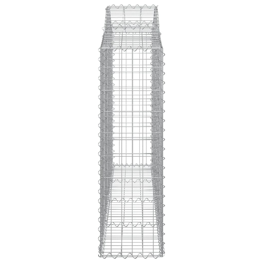 Arched Gabion Baskets 11 pcs 200x30x100/120 cm Galvanised Iron
