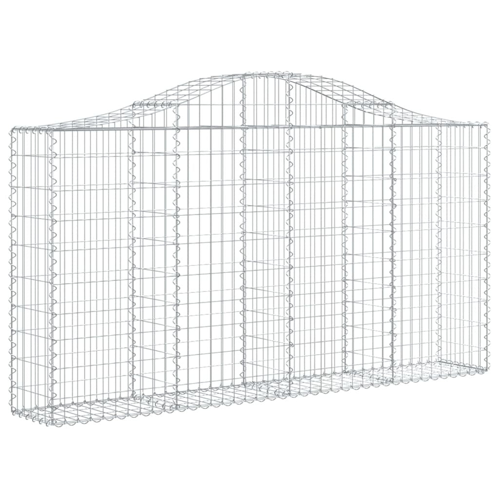 Arched Gabion Baskets 18 pcs 200x30x100/120 cm Galvanised Iron