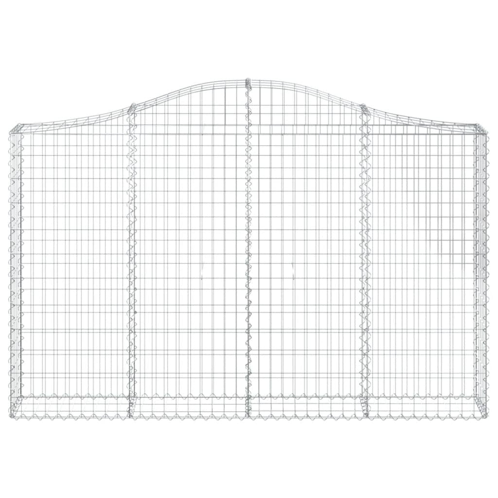 Arched Gabion Baskets 7 pcs 200x30x120/140 cm Galvanised Iron