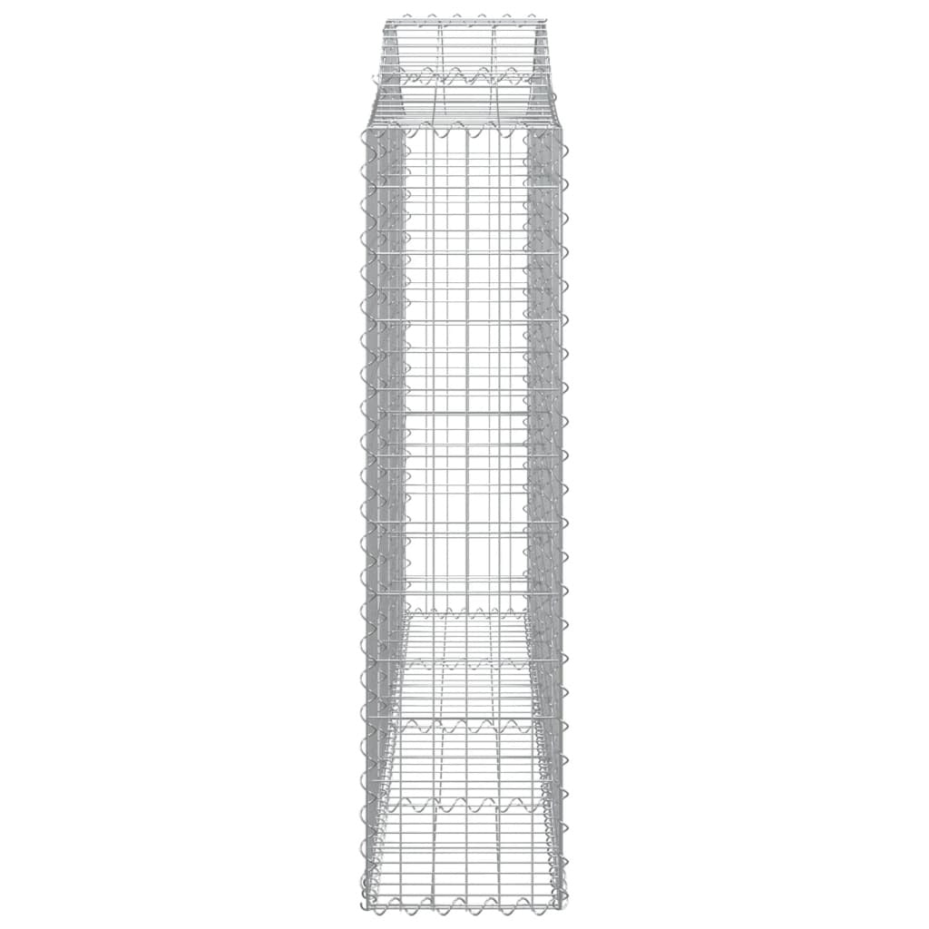 Arched Gabion Baskets 7 pcs 200x30x120/140 cm Galvanised Iron