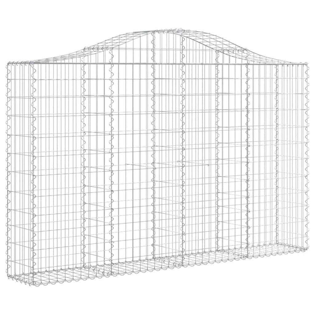 Arched Gabion Baskets 12 pcs 200x30x120/140 cm Galvanised Iron