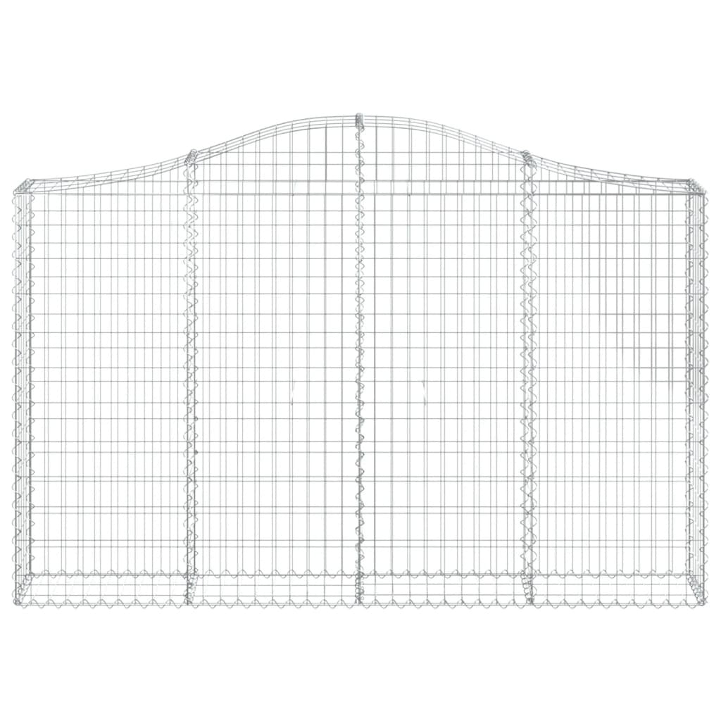 Arched Gabion Baskets 12 pcs 200x30x120/140 cm Galvanised Iron