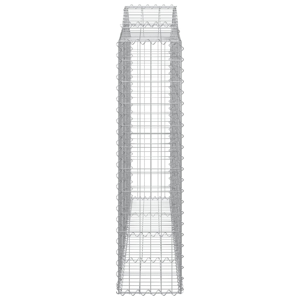 Arched Gabion Baskets 12 pcs 200x30x120/140 cm Galvanised Iron