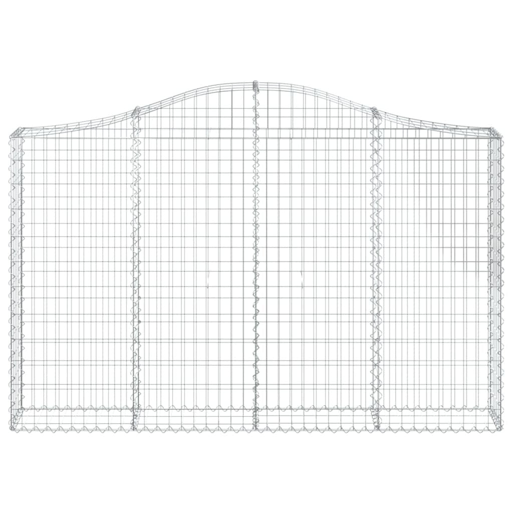 Arched Gabion Baskets 15 pcs 200x30x120/140 cm Galvanised Iron