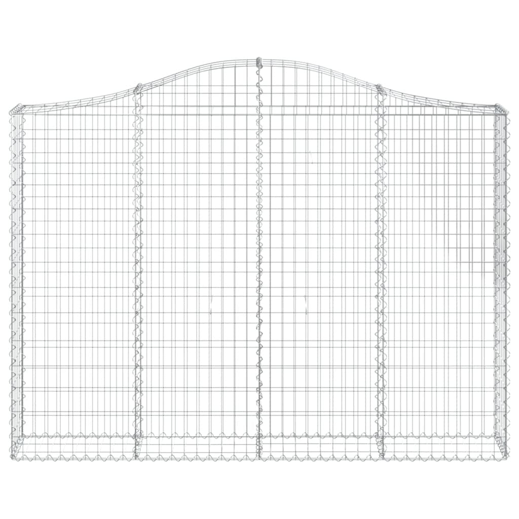 Arched Gabion Baskets 4 pcs 200x30x140/160 cm Galvanised Iron