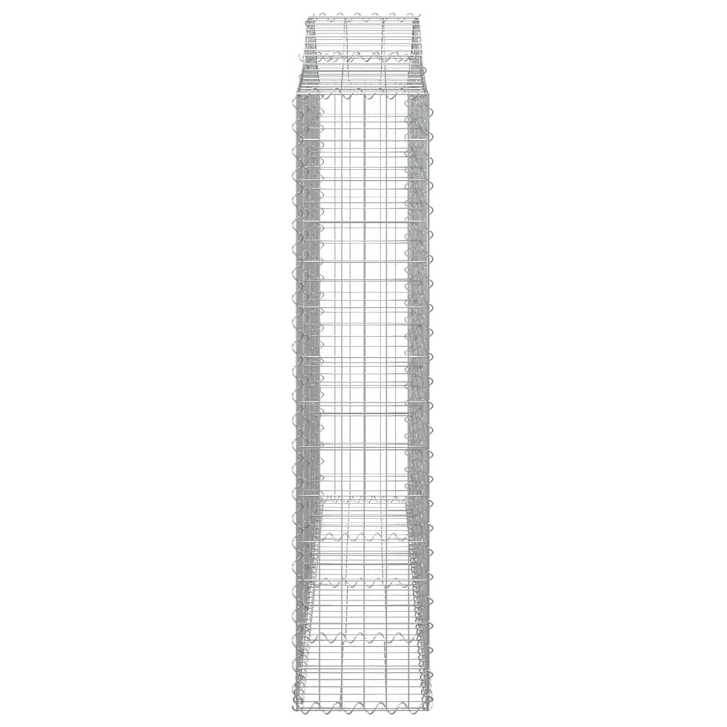 Arched Gabion Baskets 13 pcs 200x30x140/160 cm Galvanised Iron
