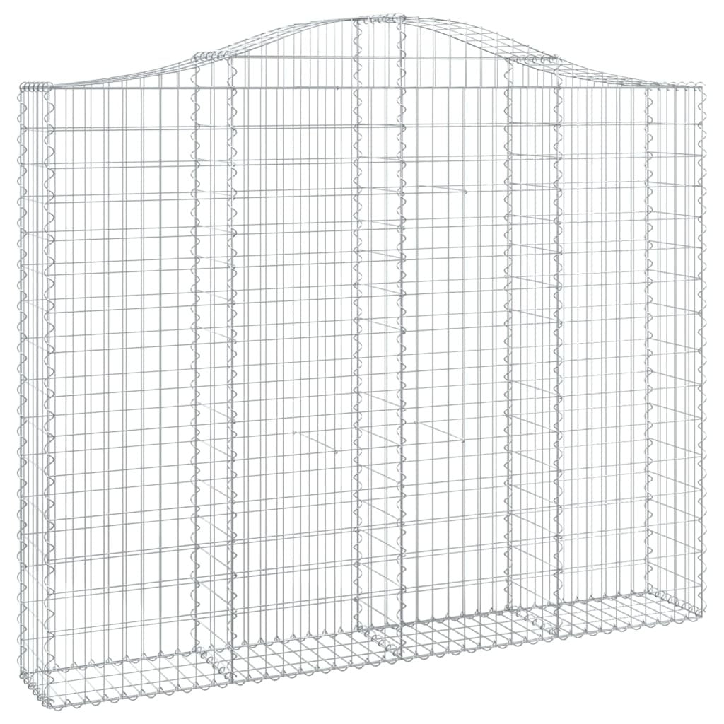 Arched Gabion Baskets 5 pcs 200x30x160/180 cm Galvanised Iron