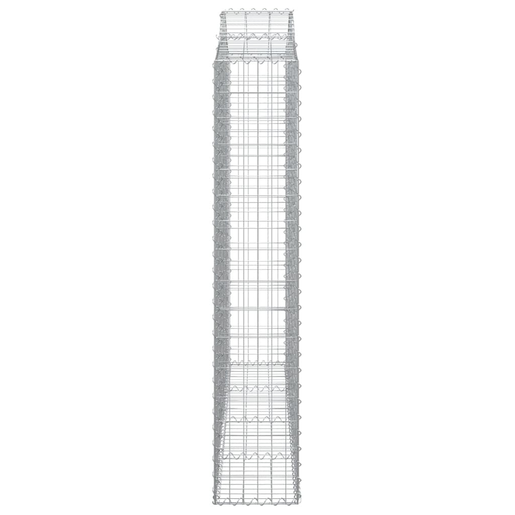 Arched Gabion Baskets 5 pcs 200x30x160/180 cm Galvanised Iron