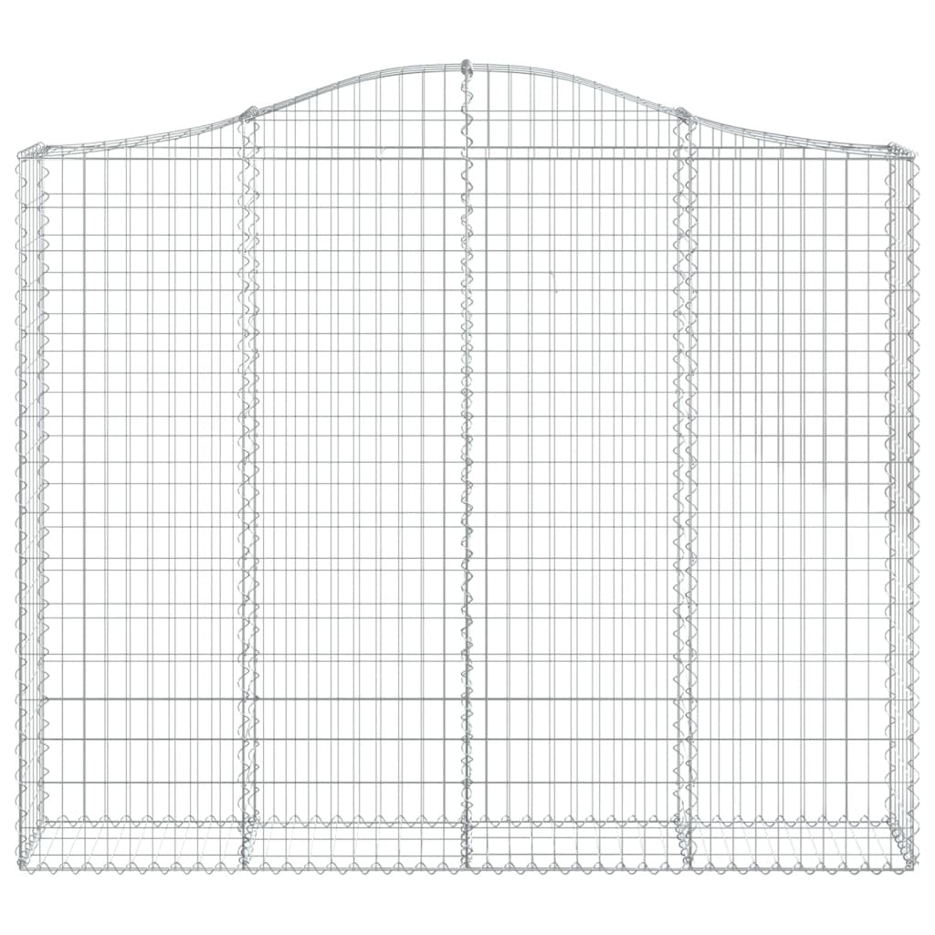 Arched Gabion Baskets 7 pcs 200x30x160/180 cm Galvanised Iron