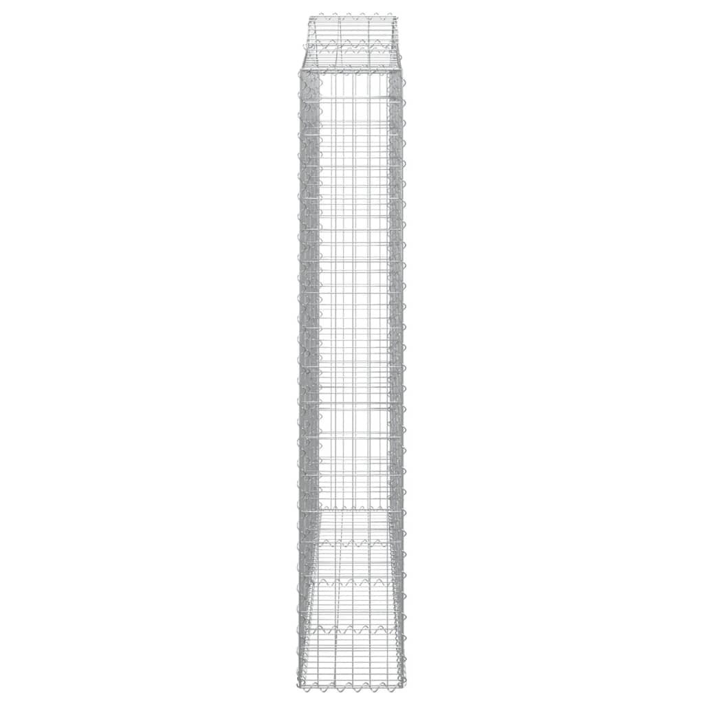 Arched Gabion Baskets 6 pcs 200x30x180/200 cm Galvanised Iron