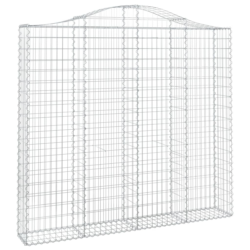 Arched Gabion Baskets 9 pcs 200x30x180/200 cm Galvanised Iron