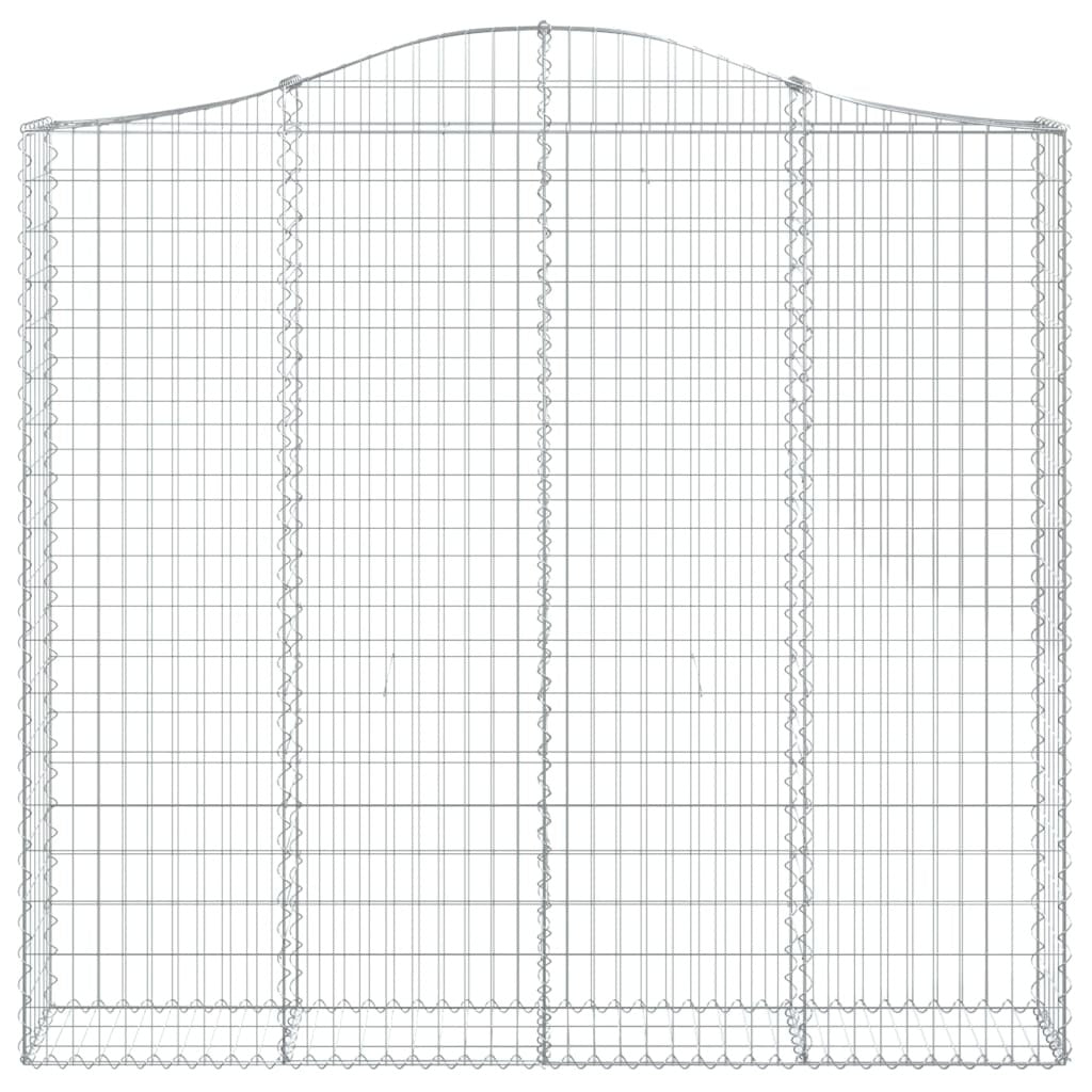 Arched Gabion Baskets 9 pcs 200x30x180/200 cm Galvanised Iron
