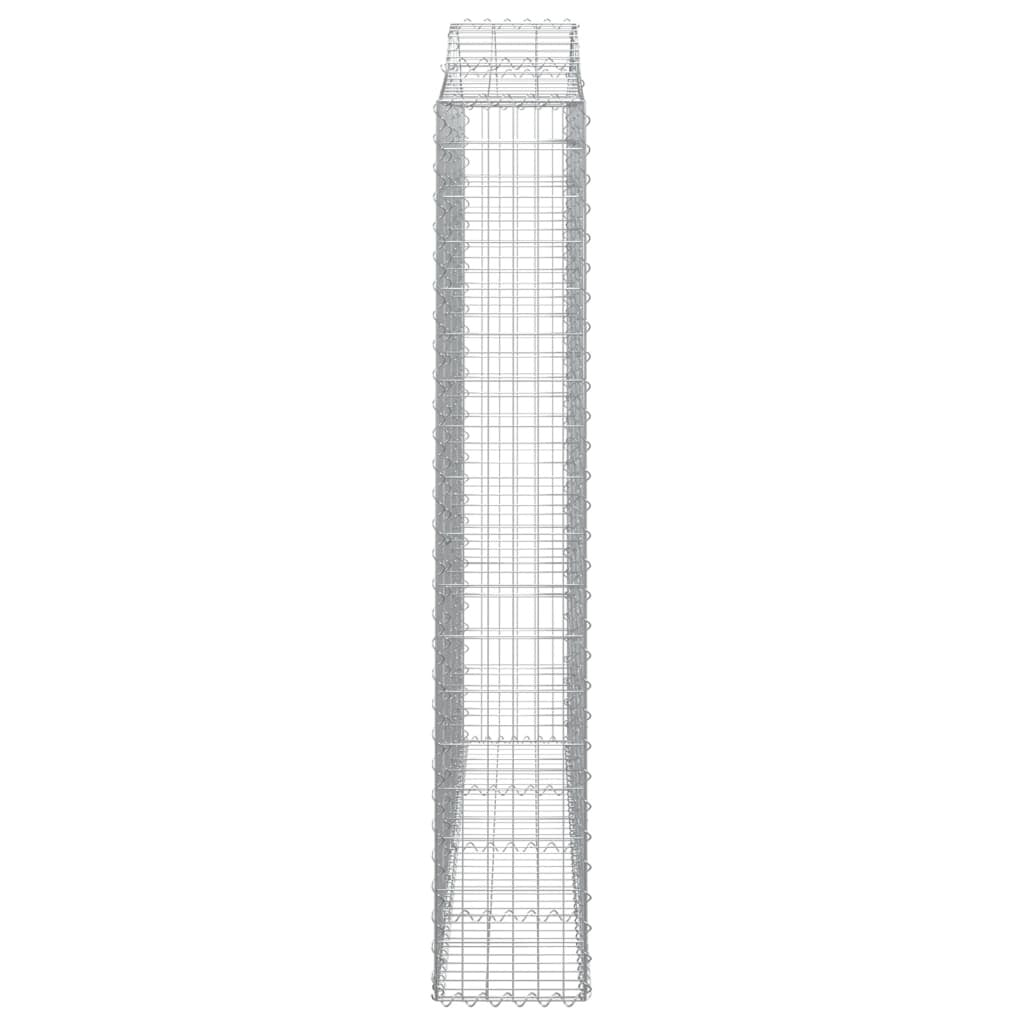 Arched Gabion Baskets 9 pcs 200x30x180/200 cm Galvanised Iron