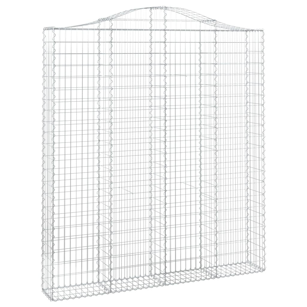 Arched Gabion Baskets 4 pcs 200x30x220/240 cm Galvanised Iron