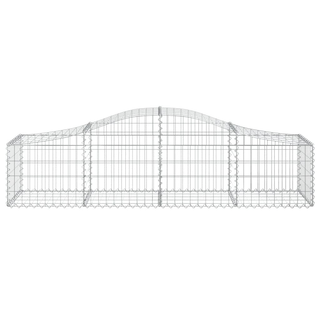 Arched Gabion Baskets 2 pcs 200x50x40/60 cm Galvanised Iron
