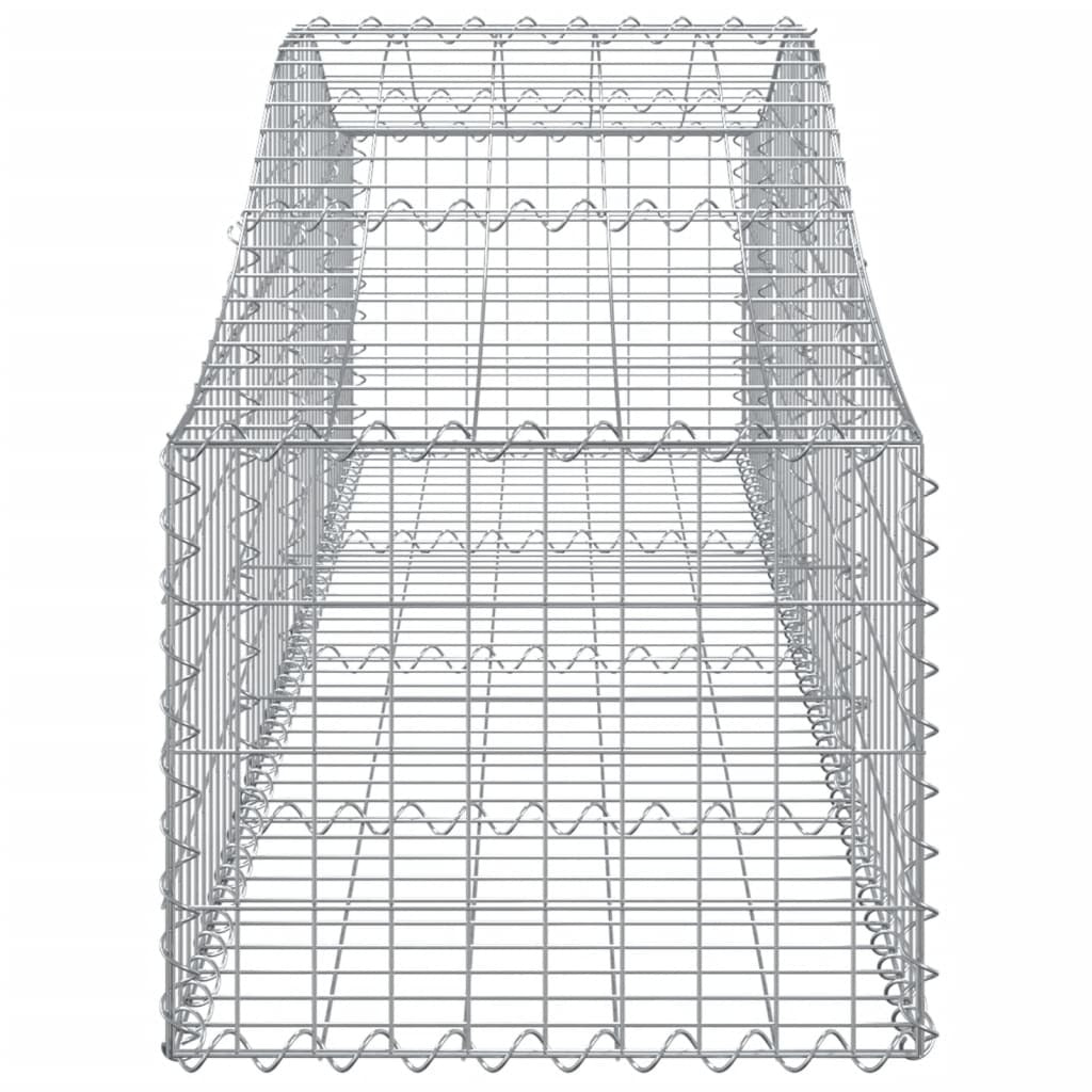 Arched Gabion Baskets 2 pcs 200x50x40/60 cm Galvanised Iron