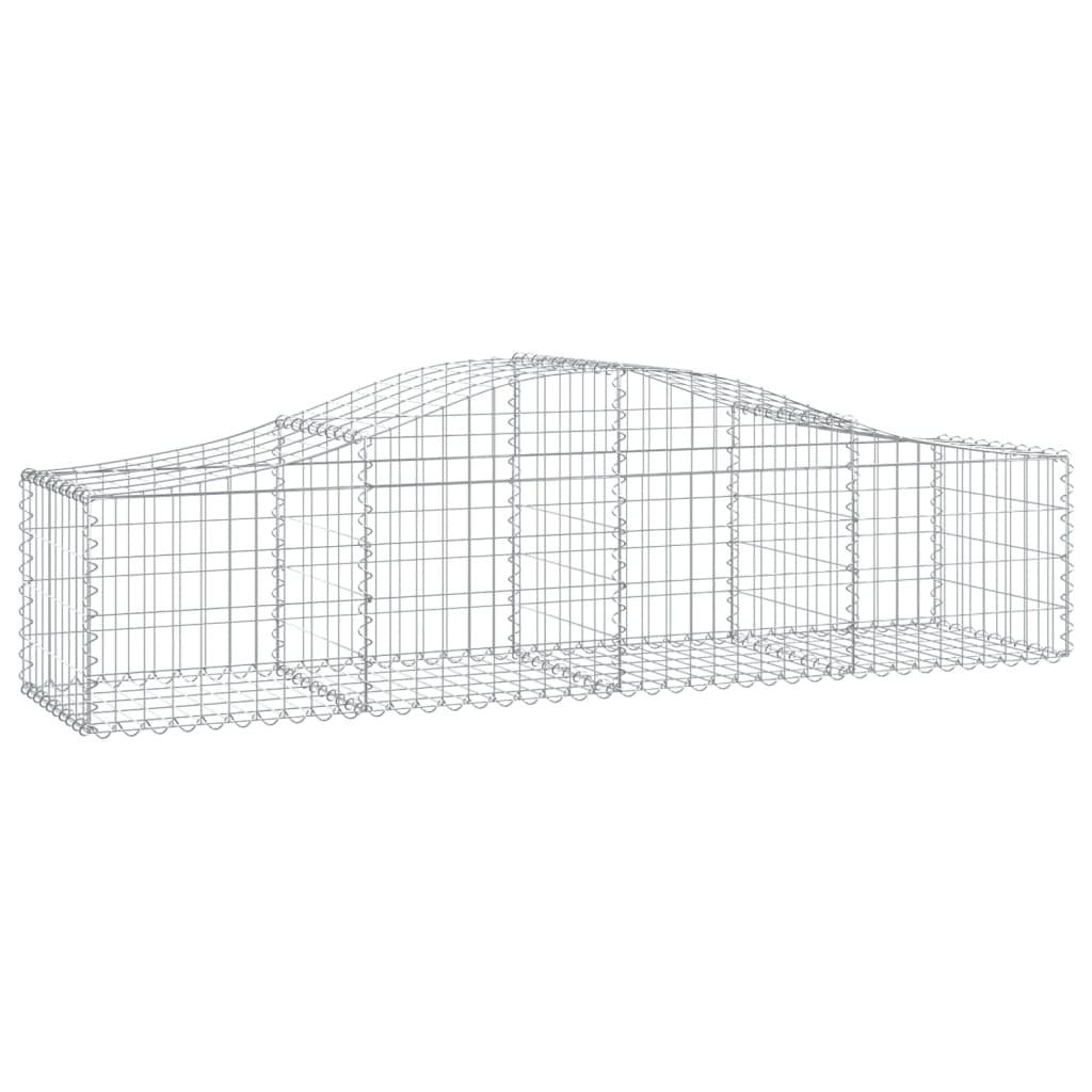 Arched Gabion Baskets 10 pcs 200x50x40/60 cm Galvanised Iron