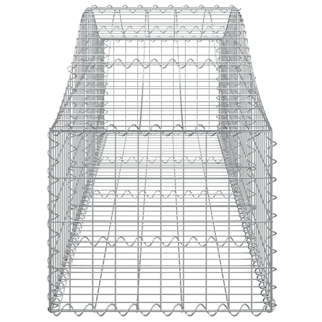 Arched Gabion Baskets 10 pcs 200x50x40/60 cm Galvanised Iron