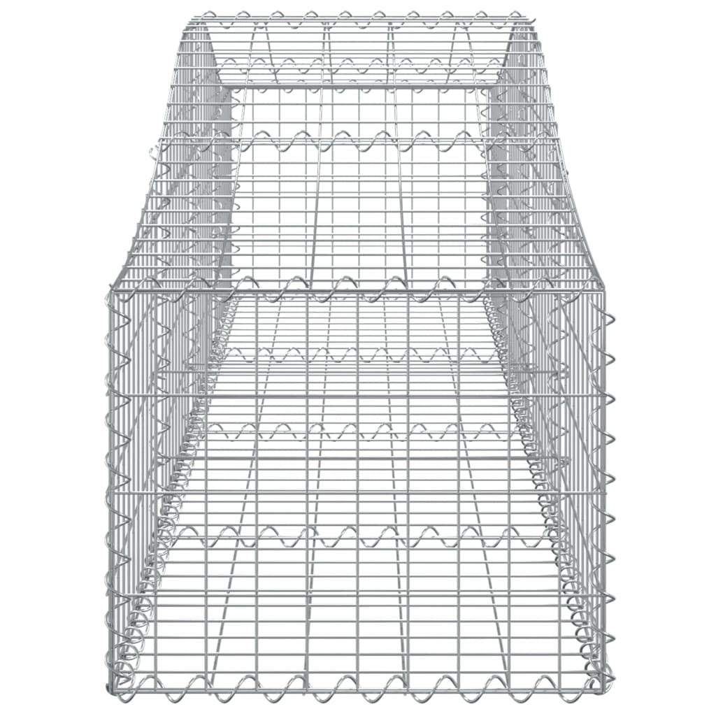 Arched Gabion Baskets 11 pcs 200x50x40/60 cm Galvanised Iron