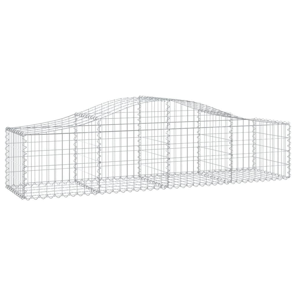 Arched Gabion Baskets 12 pcs 200x50x40/60 cm Galvanised Iron