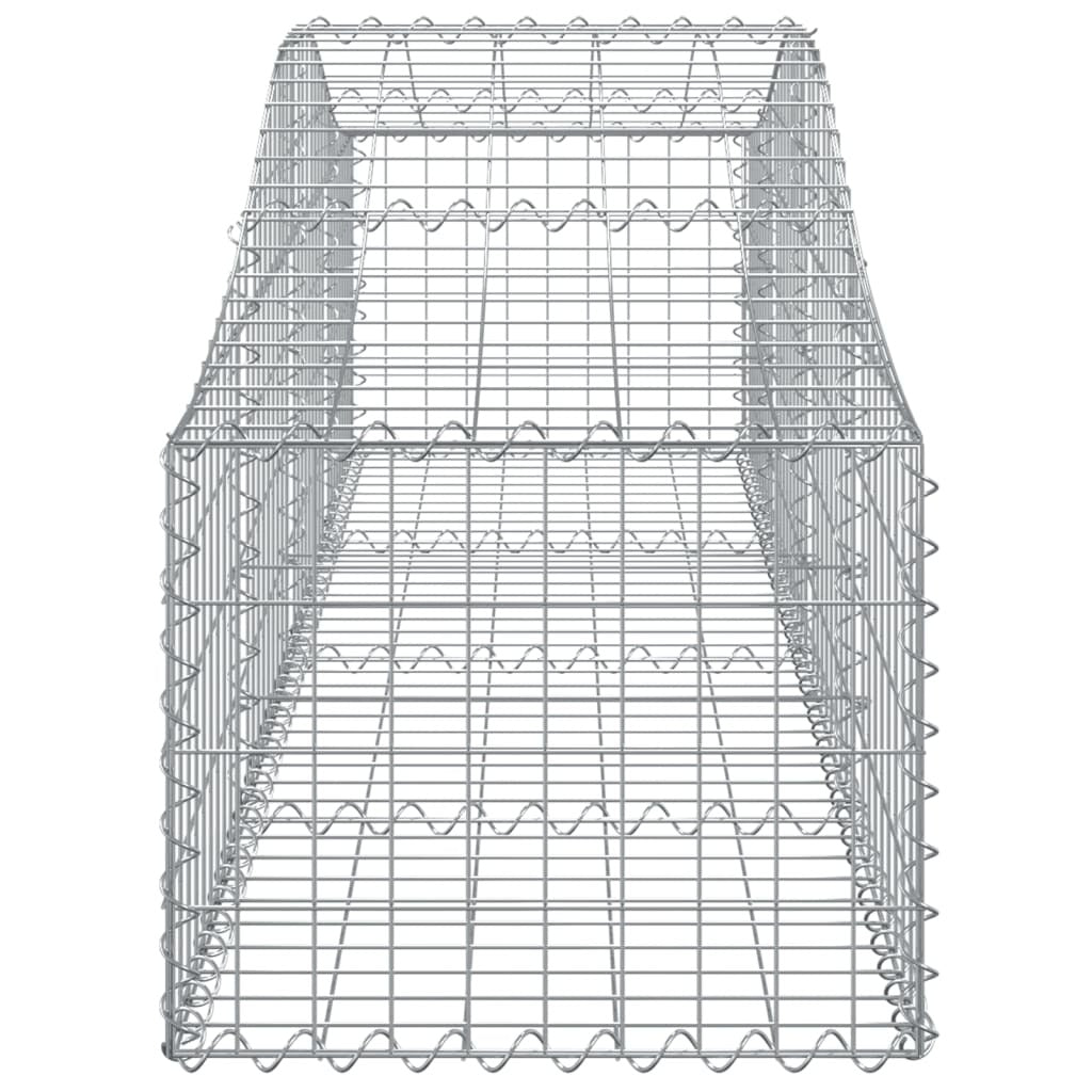 Arched Gabion Baskets 12 pcs 200x50x40/60 cm Galvanised Iron