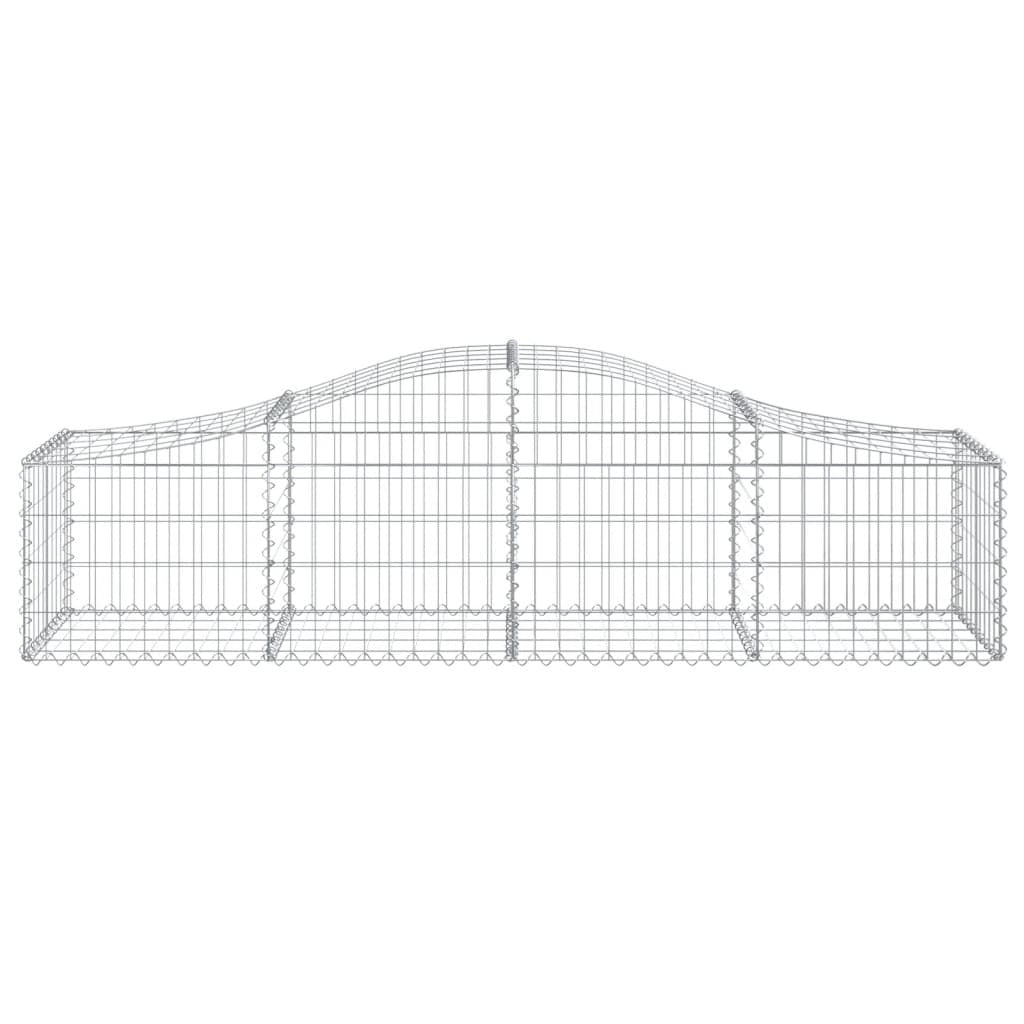 Arched Gabion Baskets 18 pcs 200x50x40/60 cm Galvanised Iron