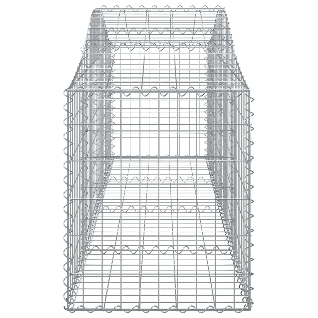 Arched Gabion Baskets 2 pcs 200x50x60/80 cm Galvanised Iron