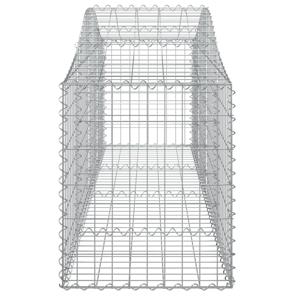Arched Gabion Baskets 40 pcs 200x50x60/80 cm Galvanised Iron