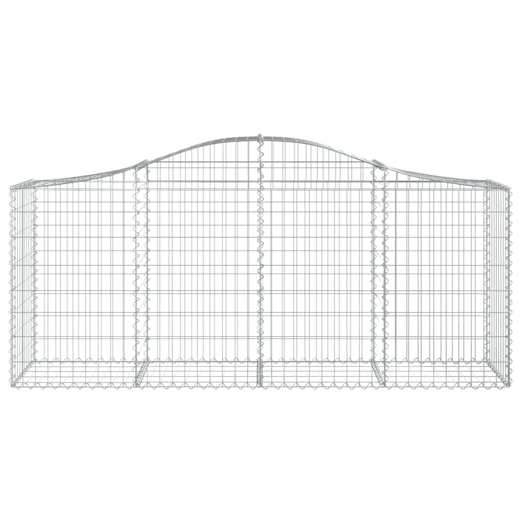 Arched Gabion Baskets 11 pcs 200x50x80/100 cm Galvanised Iron