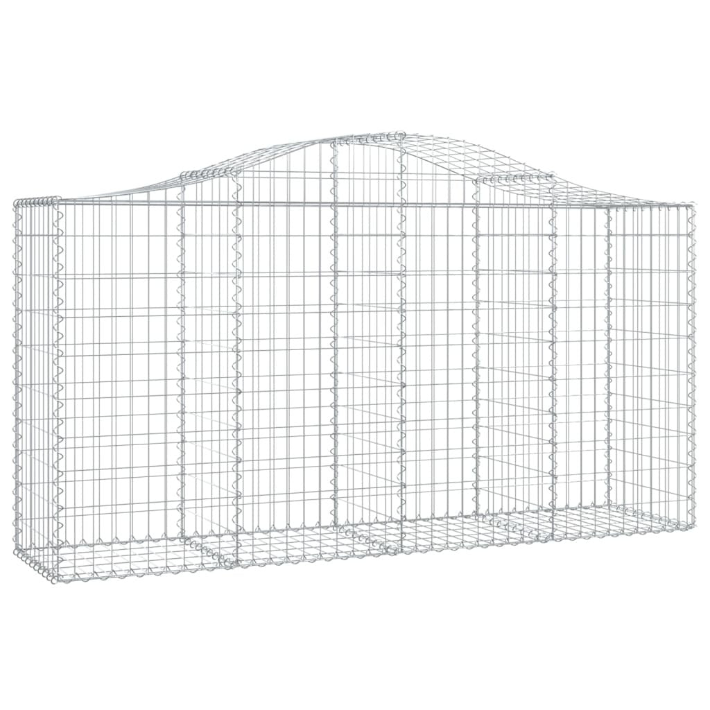 Arched Gabion Baskets 25 pcs 200x50x100/120 cm Galvanised Iron