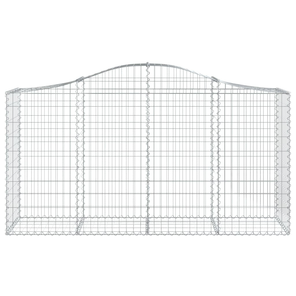Arched Gabion Baskets 25 pcs 200x50x100/120 cm Galvanised Iron