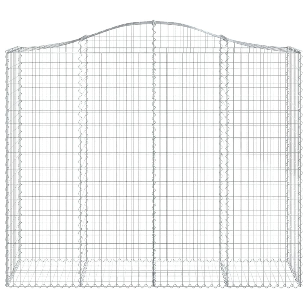 Arched Gabion Baskets 9 pcs 200x50x160/180 cm Galvanised Iron