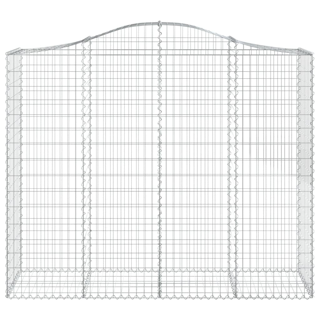 Arched Gabion Baskets 14 pcs 200x50x160/180 cm Galvanised Iron