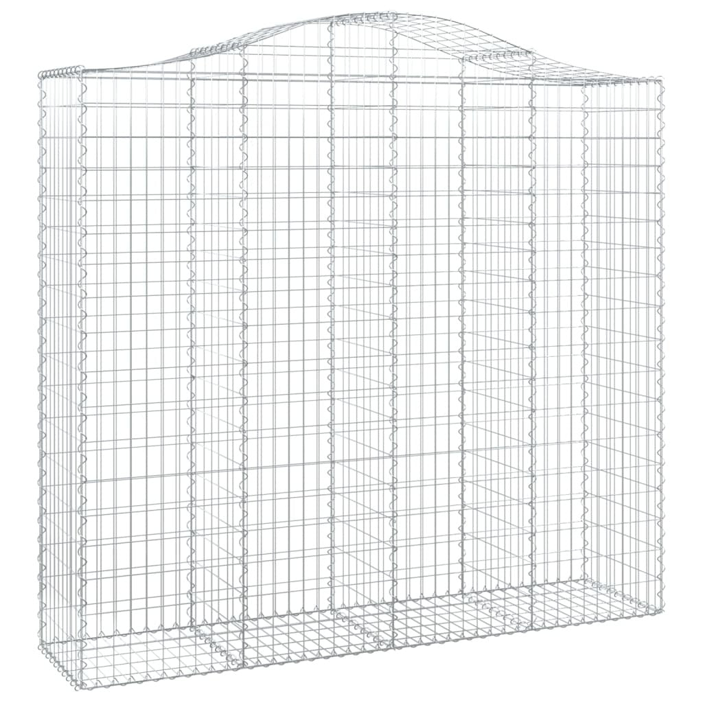 Arched Gabion Baskets 4 pcs 200x50x180/200 cm Galvanised Iron