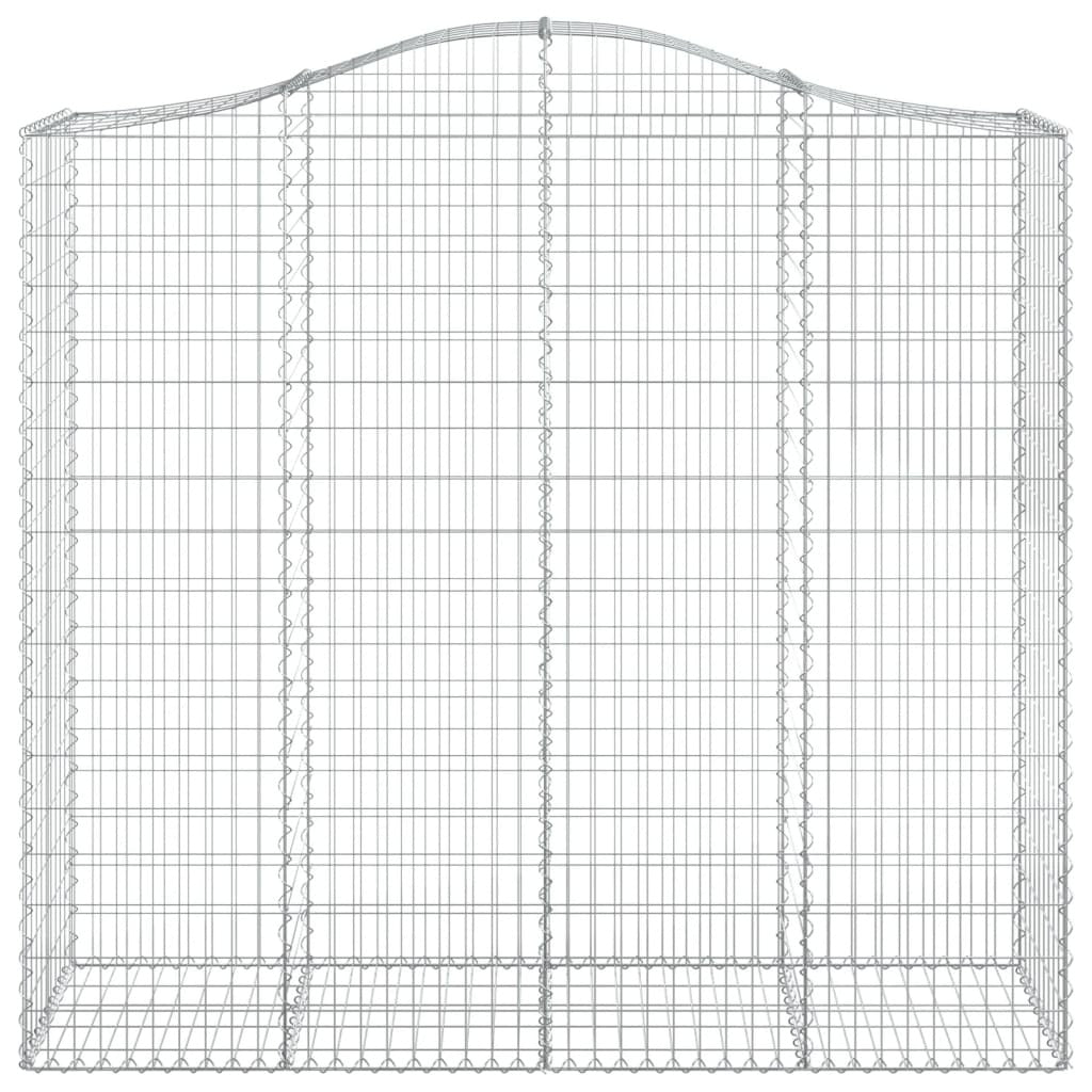 Arched Gabion Baskets 4 pcs 200x50x180/200 cm Galvanised Iron