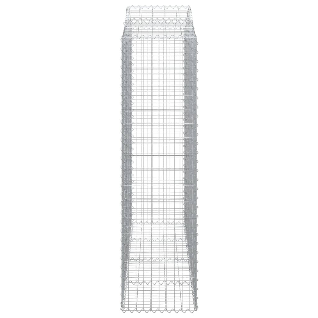 Arched Gabion Baskets 4 pcs 200x50x180/200 cm Galvanised Iron