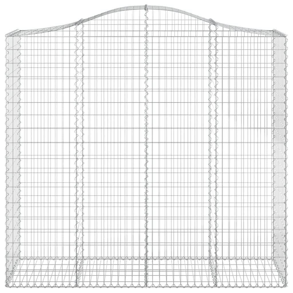 Arched Gabion Baskets 11 pcs 200x50x180/200 cm Galvanised Iron