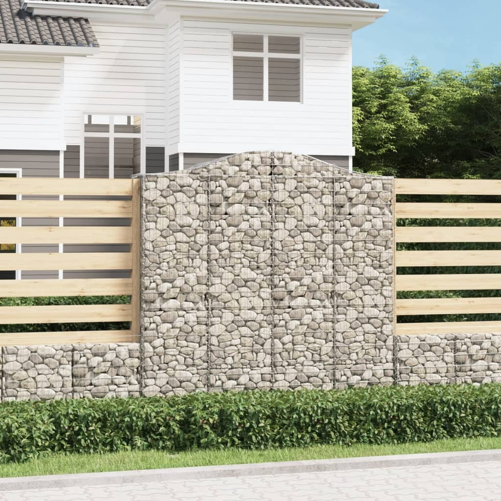 Arched Gabion Baskets 7 pcs 200x50x200/220 cm Galvanised Iron