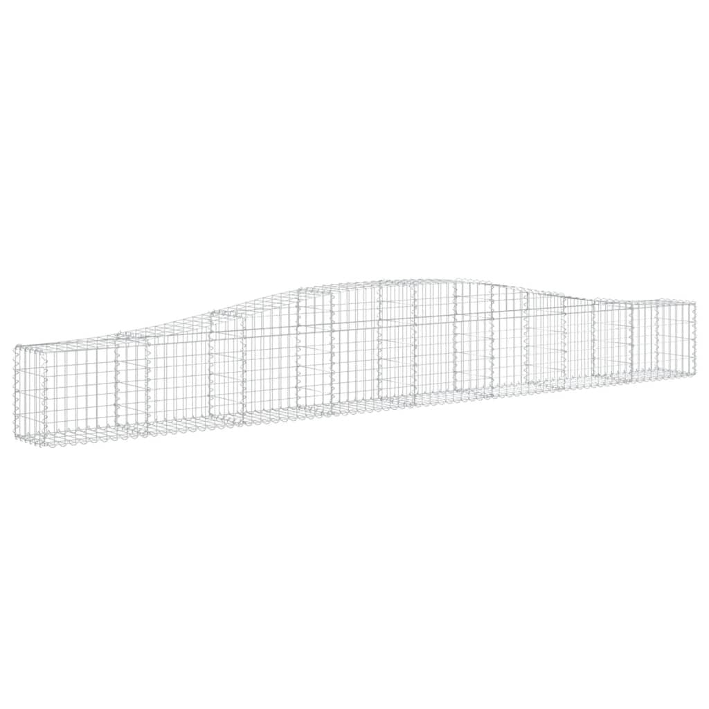 Arched Gabion Baskets 7 pcs 400x30x40/60 cm Galvanised Iron