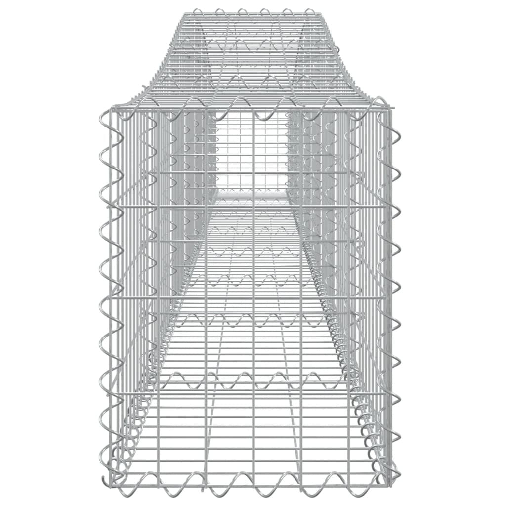 Arched Gabion Baskets 7 pcs 400x30x40/60 cm Galvanised Iron