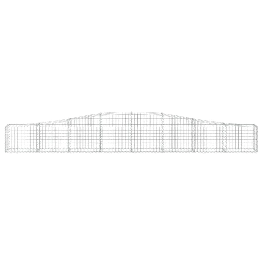 Arched Gabion Baskets 10 pcs 400x30x40/60 cm Galvanised Iron
