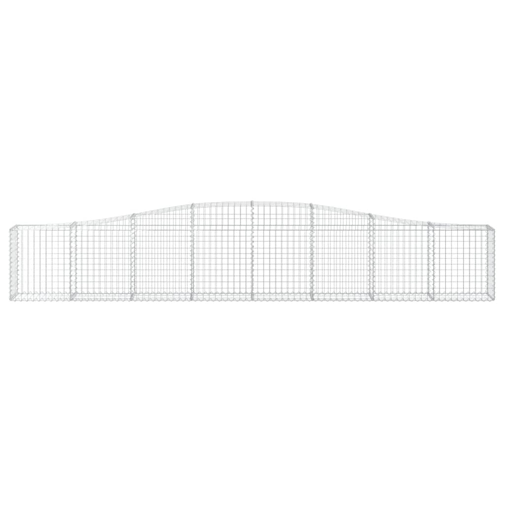 Arched Gabion Baskets 3 pcs 400x30x60/80 cm Galvanised Iron