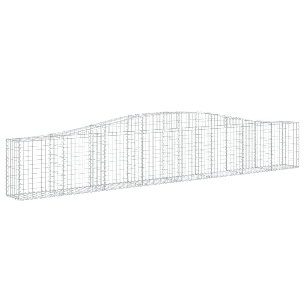 Arched Gabion Baskets 7 pcs 400x30x60/80 cm Galvanised Iron