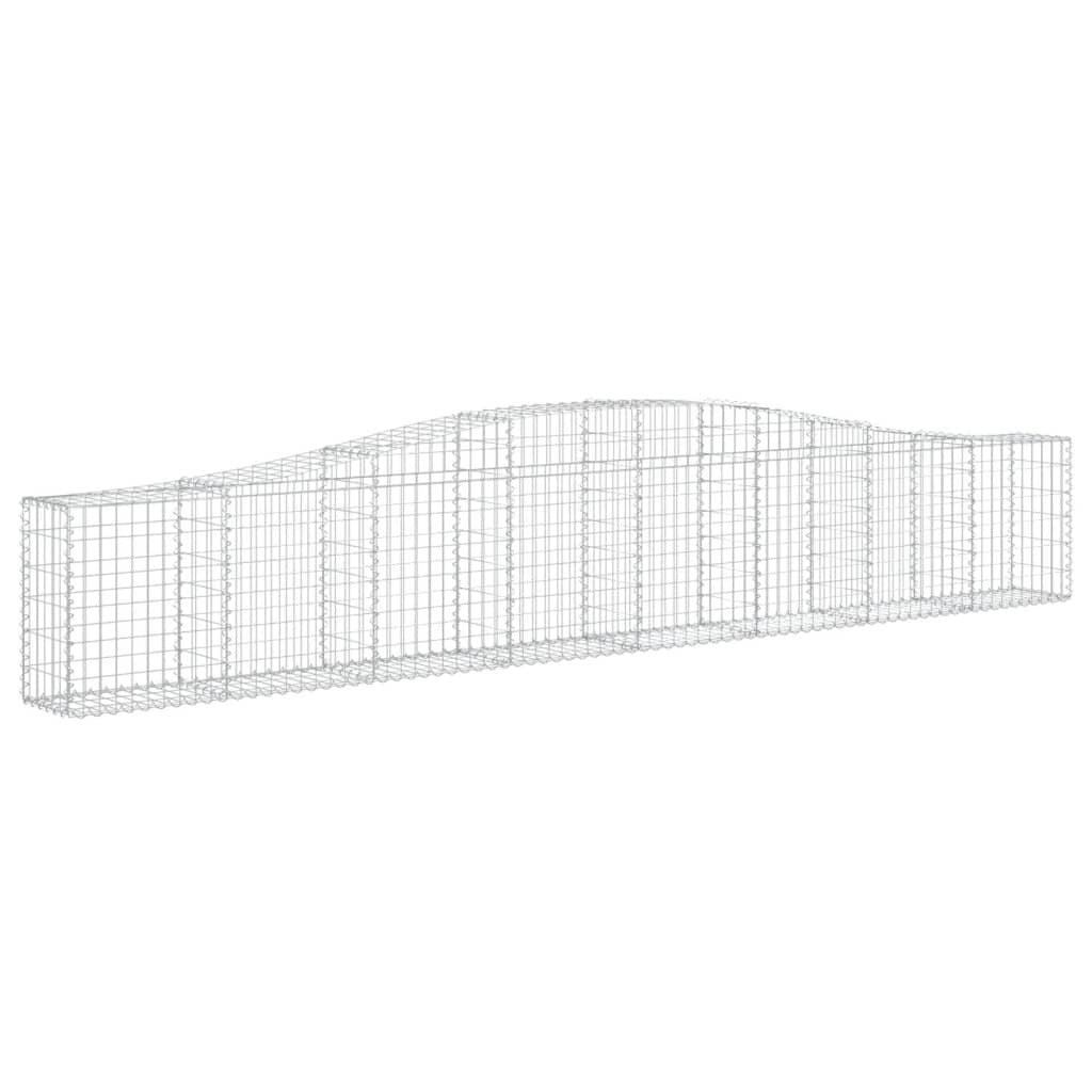 Arched Gabion Baskets 9 pcs 400x30x60/80 cm Galvanised Iron