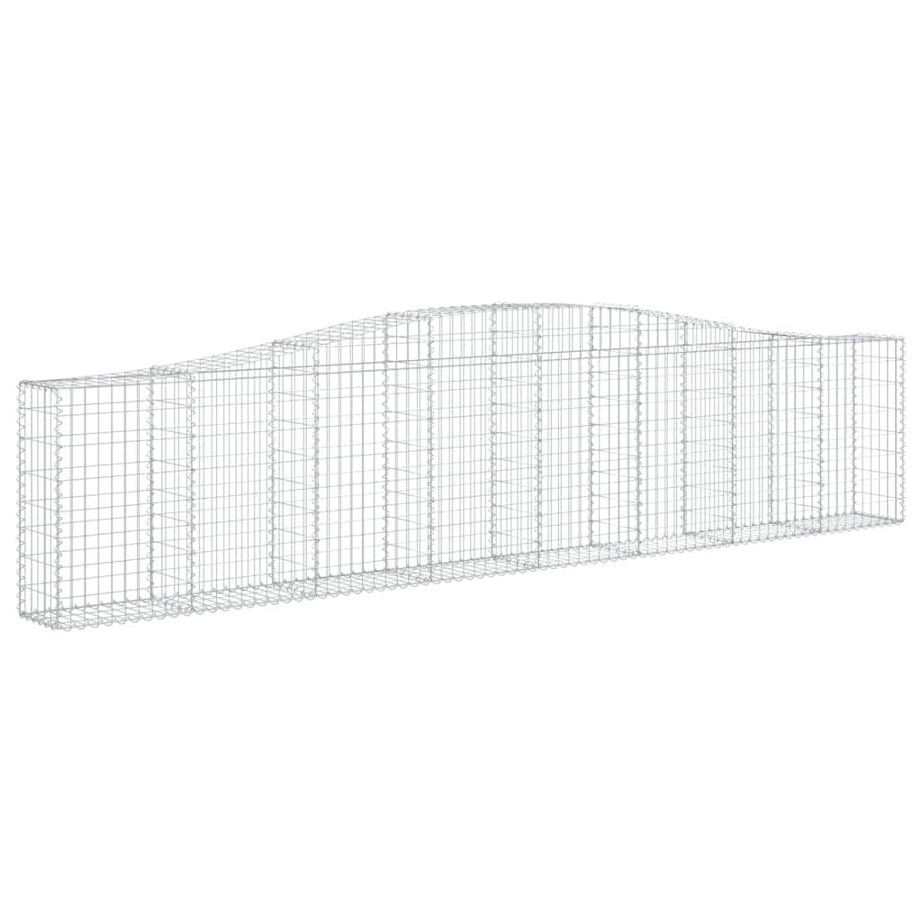 Arched Gabion Baskets 10 pcs 400x30x80/100 cm Galvanised Iron