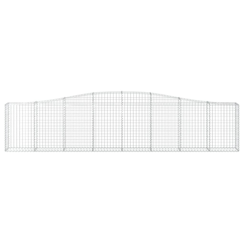Arched Gabion Baskets 10 pcs 400x30x80/100 cm Galvanised Iron