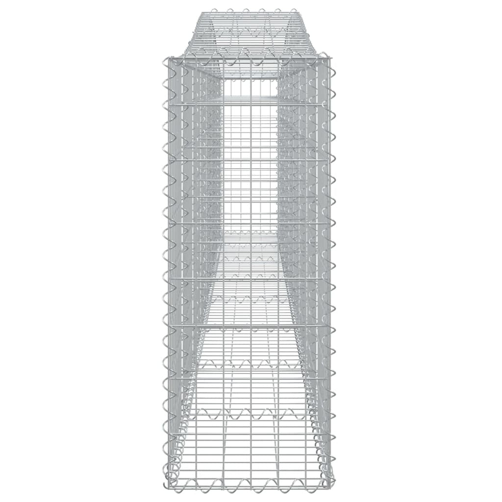 Arched Gabion Baskets 10 pcs 400x30x80/100 cm Galvanised Iron