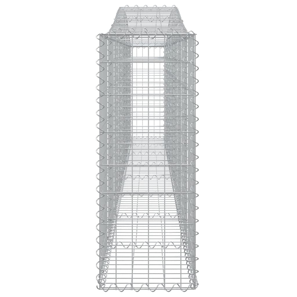 Arched Gabion Baskets 15 pcs 400x30x80/100 cm Galvanised Iron